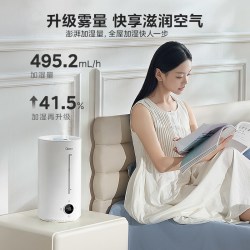 美的 小型加湿器家用静轻音除菌卧室客厅孕妇婴儿空调房造雾器新款