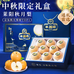 颜曼箐 秋月梨 山东莱阳羊脂秋月梨新鲜孕妇水果丰水冰糖梨 5斤装甄选果约7-9枚装 净4.5斤