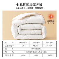 水星家纺 A类亲肤磨毛加厚冬被 150cm×210cm