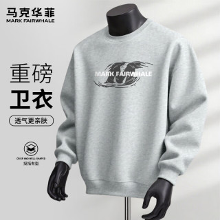 马克华菲 300g重磅纯棉圆领卫衣男女同款