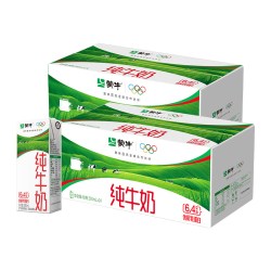 蒙牛 纯牛奶苗条200ml×24盒×2箱包装随机
