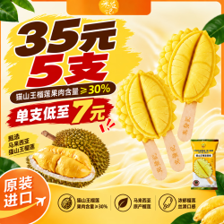 来发记 猫山王榴莲雪糕70g