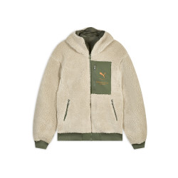 PUMA 怪物猎人荒野游戏联名双面穿仿羊羔绒外套男女PUMA彪马冬季636482