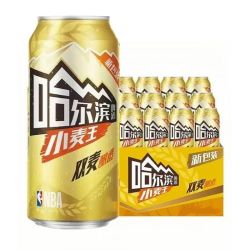 哈尔滨啤酒 哈尔滨小麦王啤酒500ml*12罐 麦香四溢 聚会必备