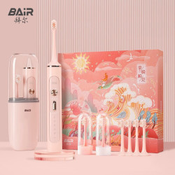 BAiR 高端旗舰机 电动牙刷成人震动充电智能声波学生情侣全自动牙刷男士女送朋友礼盒装G2/G201 真爱粉（6枚原装刷头）