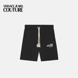 VERSACE JEANS COUTURE 女士印花棉质平纹针织短裤