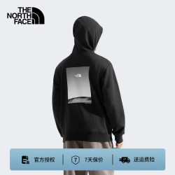 北面 连帽卫衣男款户外徒步运动旅行通勤休闲印花连帽套头衫8F0Q JK3/黑色 M 170