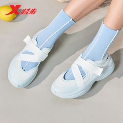 特步 芭蕾鞋玛丽珍女款厚底增高软底舒适简约百搭时尚休闲鞋女秋季