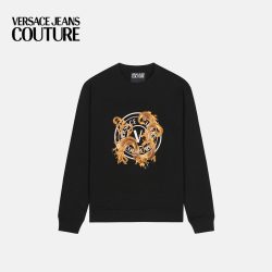 VERSACE JEANS COUTURE 男士印花棉质平纹针织运动衫