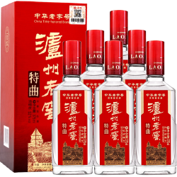 泸州老窖 特曲 浓香型白酒 52度 375ml*6瓶