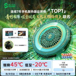 黑鲨 6max磁吸凡人联名散热器+67W氮化镓充电器组套