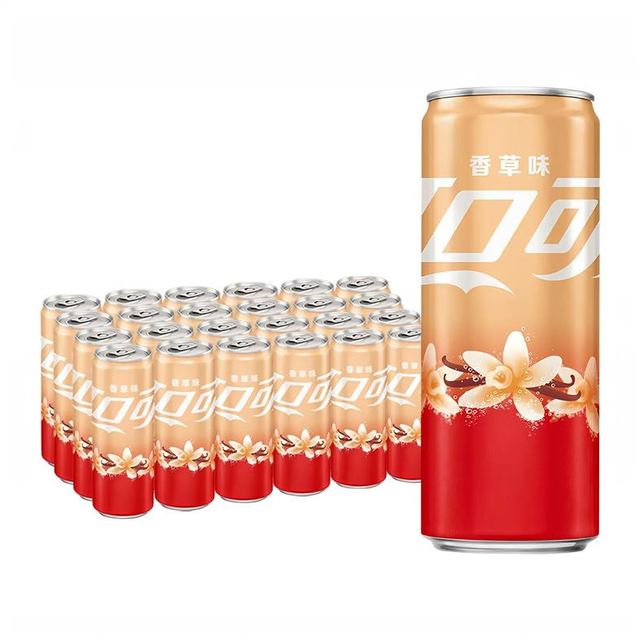 88VIP：可口可乐 碳酸饮料香草味330ml*24罐整箱装汽水