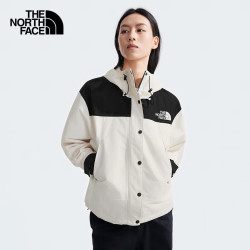 北面 冲锋衣女经典icon户外防风防水透汽风衣88YX 米白色/ROU XL