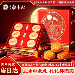 稻香村 daoxiangcun 北京稻香村 团圆中秋 广式月饼 9饼9味 610g 礼盒装