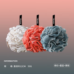 SANLI 沐浴球 超柔软 泡沫丰富 浴花 3个装 大号