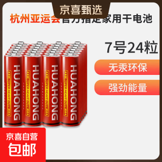 华虹 HUAHONG）7号电池七号碳性干电池适用于耳温枪/血压计/血糖仪/鼠标等7号/AAA/R03
