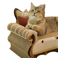 喵仙儿 瓦楞纸猫抓板 四季通用猫窝 猫玩具猫爬架猫爪板玩具猫抓柱猫屋 贵妃沙发猫抓板60 25