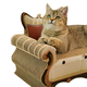 喵仙儿 瓦楞纸猫抓板 四季通用猫窝 猫玩具猫爬架猫爪板玩具猫抓柱猫屋 贵妃沙发猫抓板60*25*32C