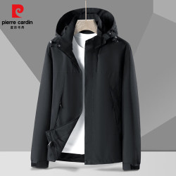 皮尔·卡丹 皮尔卡丹（pierre cardin）  男女同款防风防水连帽冲锋衣