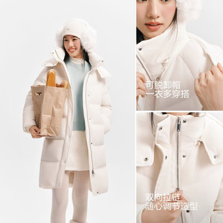 波司登 B260245158 90绒可脱卸帽 黑色 S 女士羽绒服