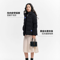 波司登 女款时尚宽松连帽加厚90绒羽绒服 B260245128