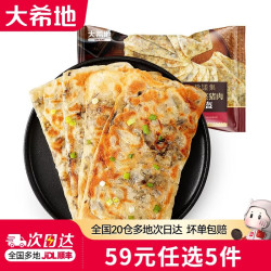 大希地 蛋挞皮烤肠披萨鸡肉卷空气炸锅食材早餐半成品 梅干菜锅盔450g
