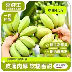 京鲜生 广西苹果蕉香蕉净重4.5斤装 生鲜水果米蕉粉蕉  源头直发