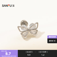 三福 休闲星眸闪耀耳饰 轻奢个性造型首饰耳饰配饰耳环851795 89762/四 1个