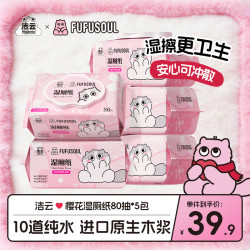 洁云 湿厕纸 80片*6包