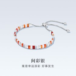小心诗 刘轩丞同款Onchic小心诗秘境手链女红玛瑙手串轻奢小众精致