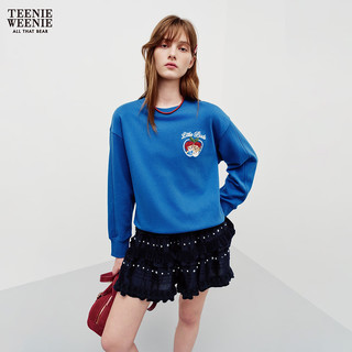 TEENIE WEENIE 小熊刺绣圆领卫衣 蓝色 XL