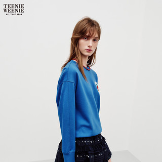 TEENIE WEENIE 小熊刺绣圆领卫衣 蓝色 XL