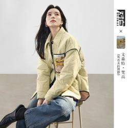 DUIBAI 轻薄衬衫式棉服女2026冬装宽松休闲外套