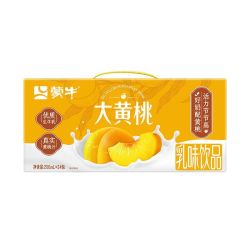 蒙牛 6月产 新品蒙牛大黄桃乳味饮品200ml*24盒整箱乳味饮品