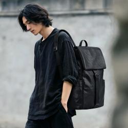 高尔夫 复古翻盖双肩包男士防泼水通勤背包可装16寸电脑包休闲大容量男