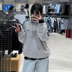 adidas 三叶草 户外运动卫衣男装上衣2026秋季新款舒适跑步健身训练运动服