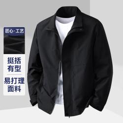 法派 秋季款帅气潮流立领夹克外套纯色百搭休闲男士外套