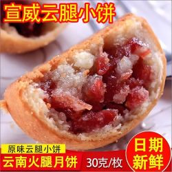 耘花 云南月饼云腿酥饼传统滇式小饼宣威火腿饼正宗肉馅零食糕点中秋