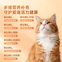 PAVISH帕维诗复合维生素B冻干营养补充美毛猫藓促增免疫犬猫通用1瓶