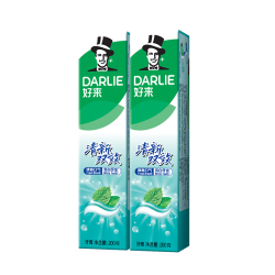 好来 清新双效 牙膏  400g*2支