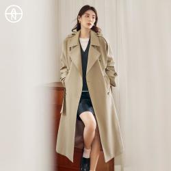 DUIBAI 2026春秋高级感英伦风中长款女式风衣外套