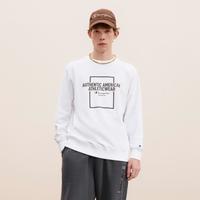 Champion 秋季印花圆领卫衣男休闲长袖上衣Inline系列