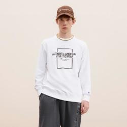 Champion 秋季印花圆领卫衣男休闲长袖上衣Inline系列