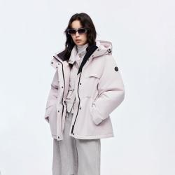 ONLY 2025冬季90白鸭绒多口袋连帽户外羽绒服女