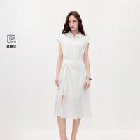 ONLY 2026秋季新款围裹式绑带无袖中长款衬衫连衣裙女