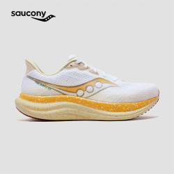 saucony TRIUMPH胜利23旗舰级缓震跑鞋运动鞋青岛城市特别款 白黄562 42.5