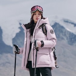 波司登 奥莱冬连帽防风蓄收腰女极寒厚羽绒服外套
