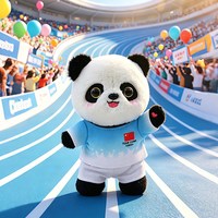 TEAM CHINA TEAMCHINA一马当先星萌萌熊猫挂饰出征礼物公仔同款