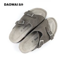 岛外 夏季一字拖软木凉拖鞋2383