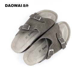 岛外 夏季一字拖软木凉拖鞋2383